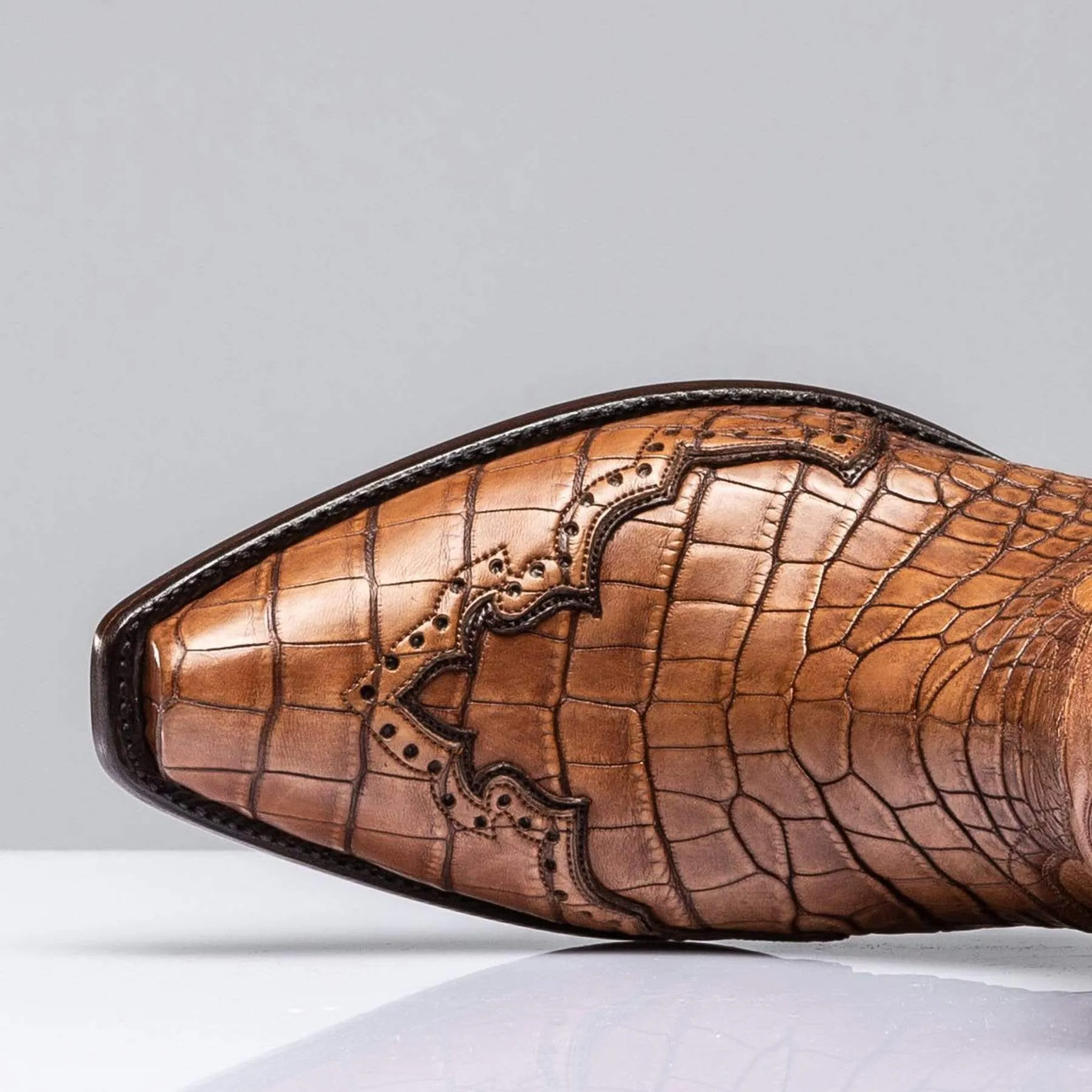 Cognac Alligator Majestic Boots