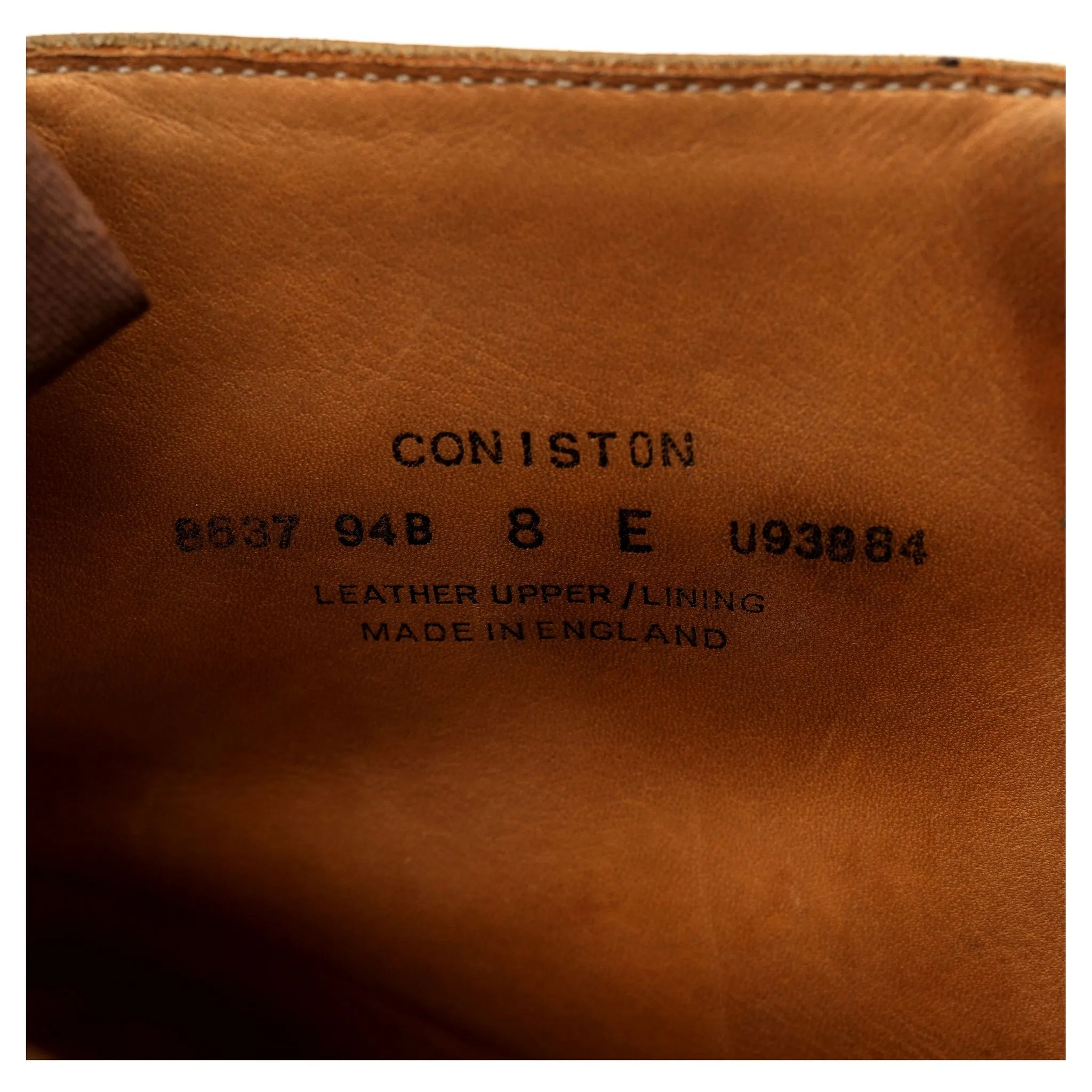 'Coniston' Tan Brown Grain Leather Boot UK 8 E