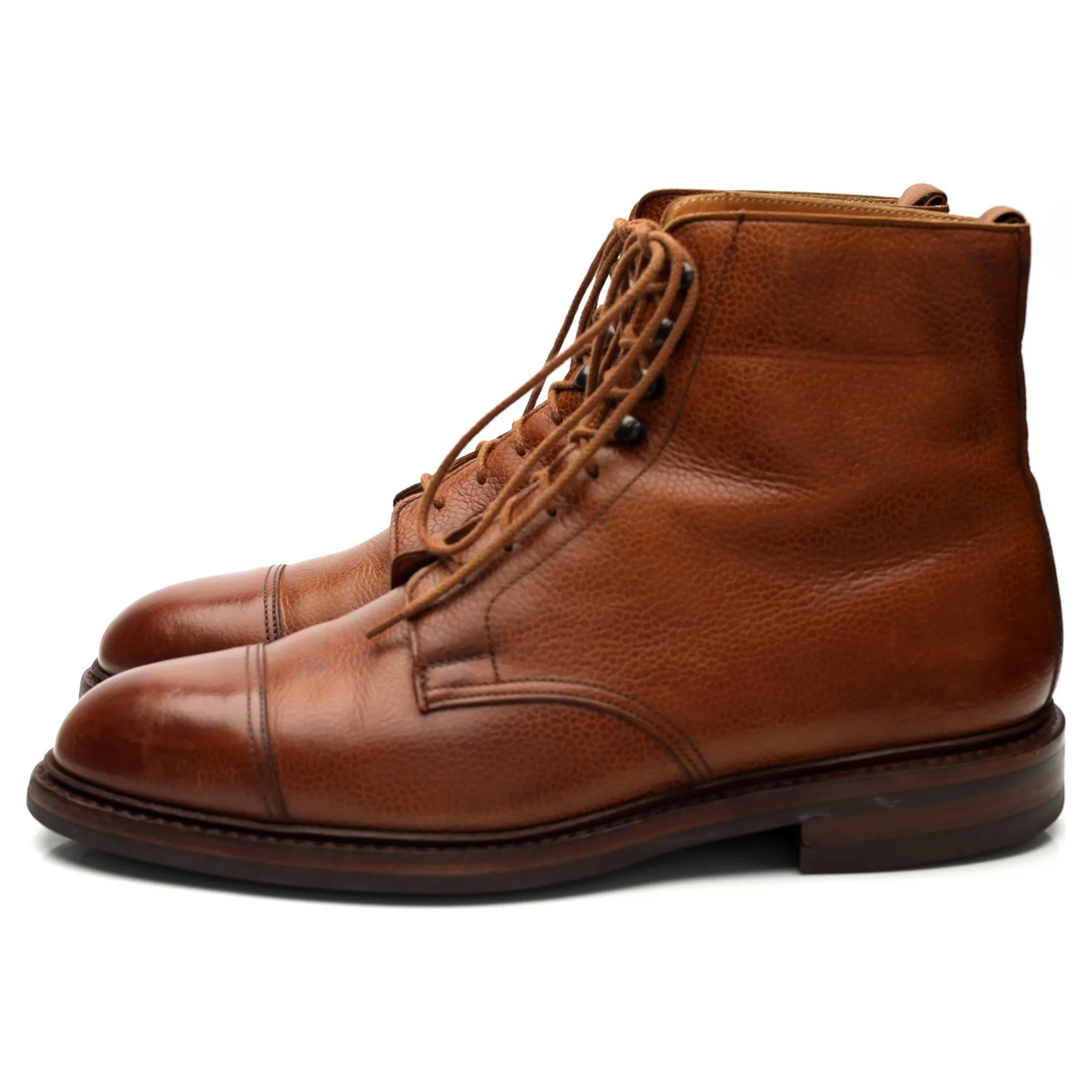 'Coniston' Tan Brown Grain Leather Boot UK 8 E