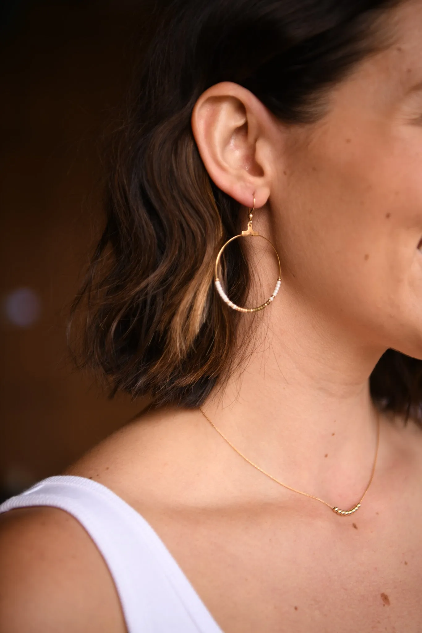 Crescent Moon Handcrafted Boho Hoop Earrings