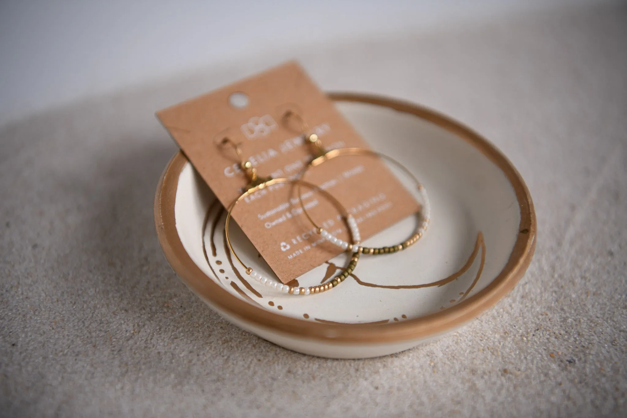Crescent Moon Handcrafted Boho Hoop Earrings
