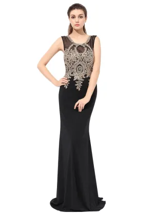 Crystal Black Evening Dress