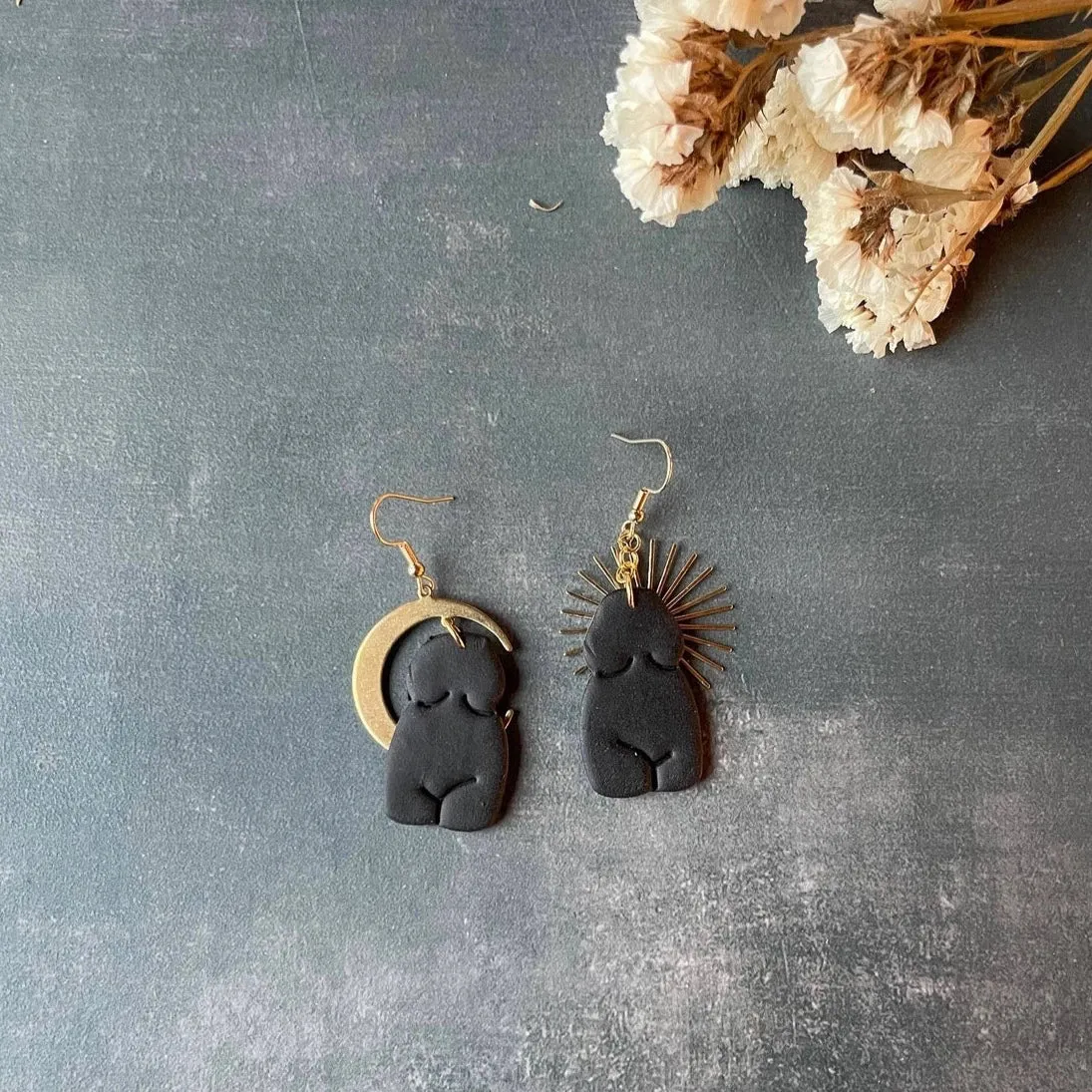 Curvy Lady Goddess Body Earrings