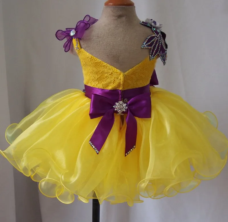 Custom Made Infant/toddler/baby/children/kids glitz Girl's Baby Doll Pageant Dress  1~4T G079B