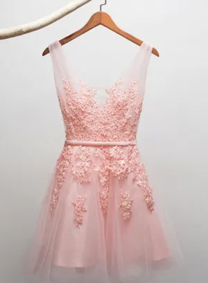 Cute Tulle and Lace Applique Homecoming Dresses, Lovely Party Dress, Cute Formal Dress