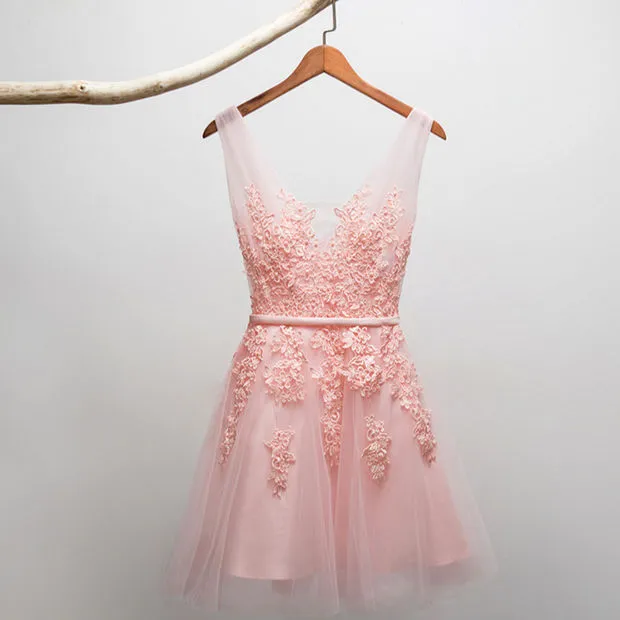 Cute Tulle and Lace Applique Homecoming Dresses, Lovely Party Dress, Cute Formal Dress