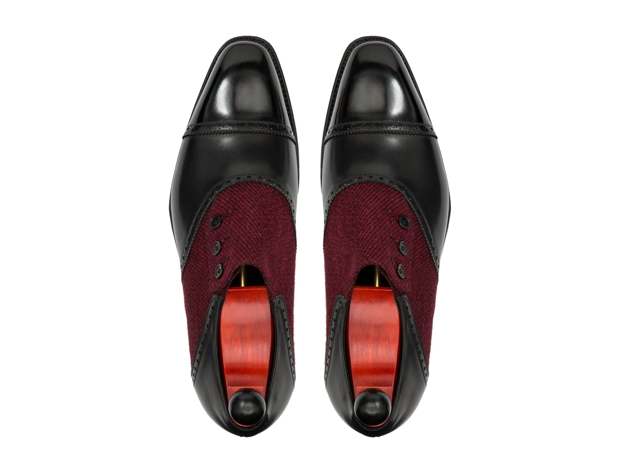 Cyril - MTO - Black Calf / Red Poulsbo - LPB Last - Single Leather Sole