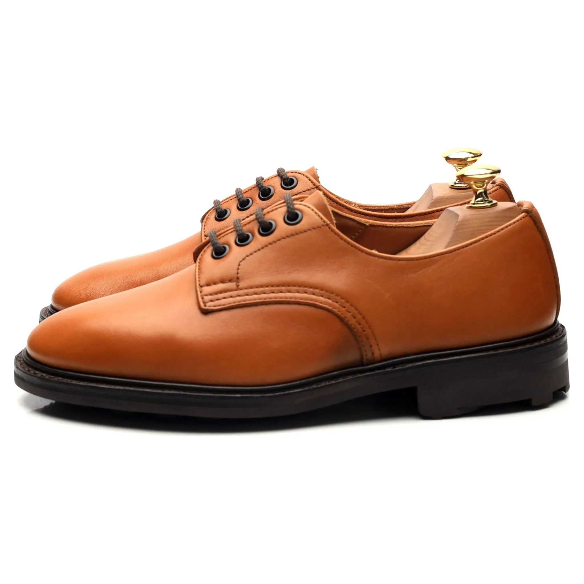 'Daniel' Tan Brown Leather Derby UK 6