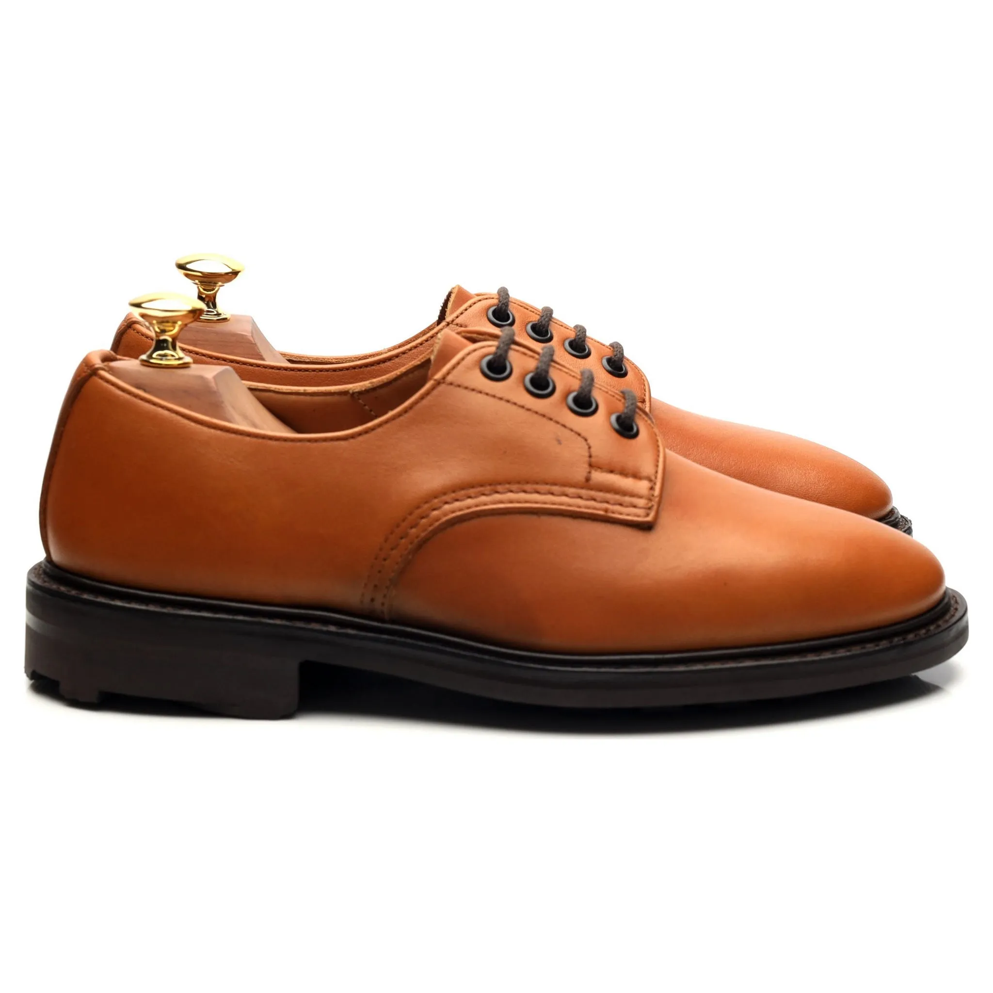 'Daniel' Tan Brown Leather Derby UK 6