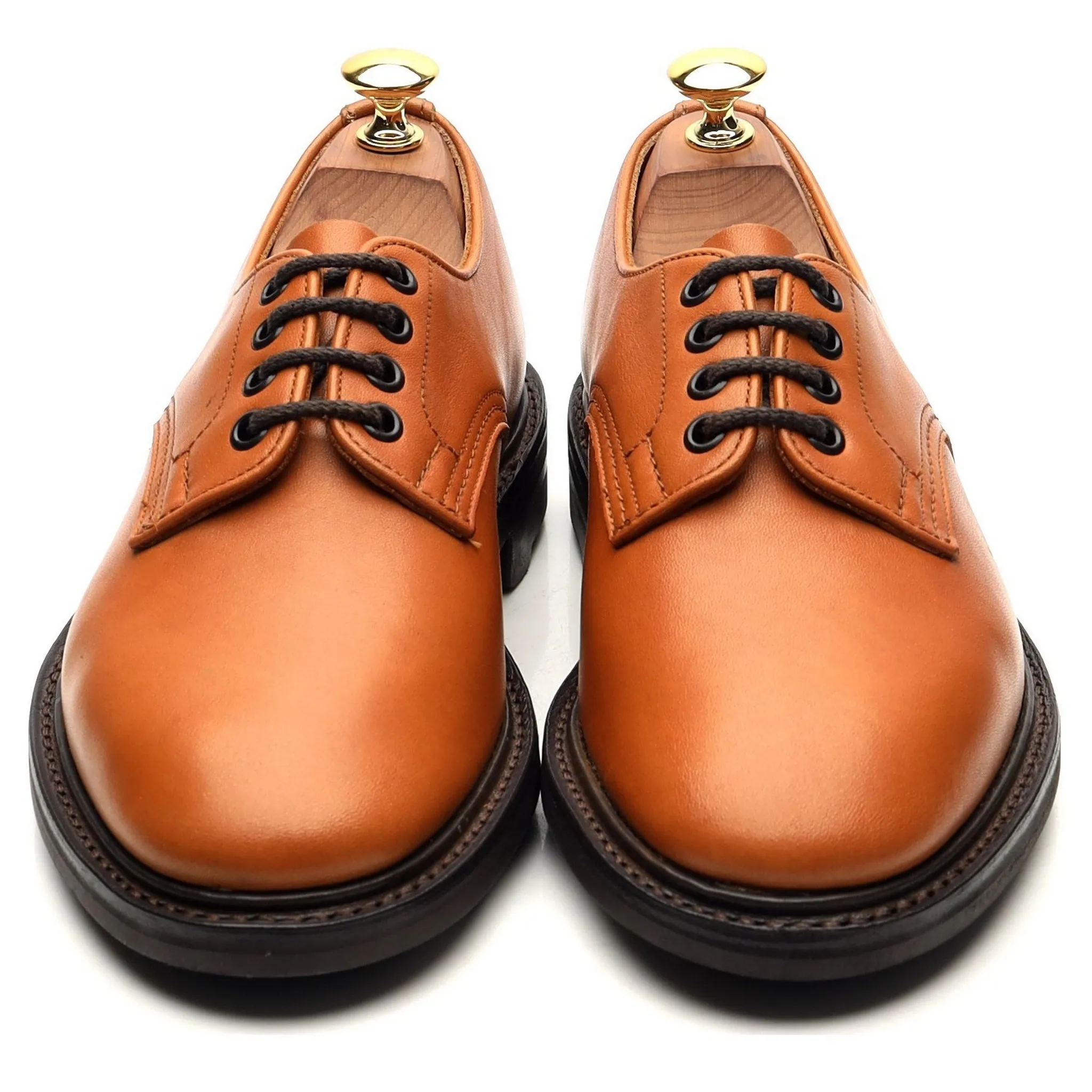 'Daniel' Tan Brown Leather Derby UK 6
