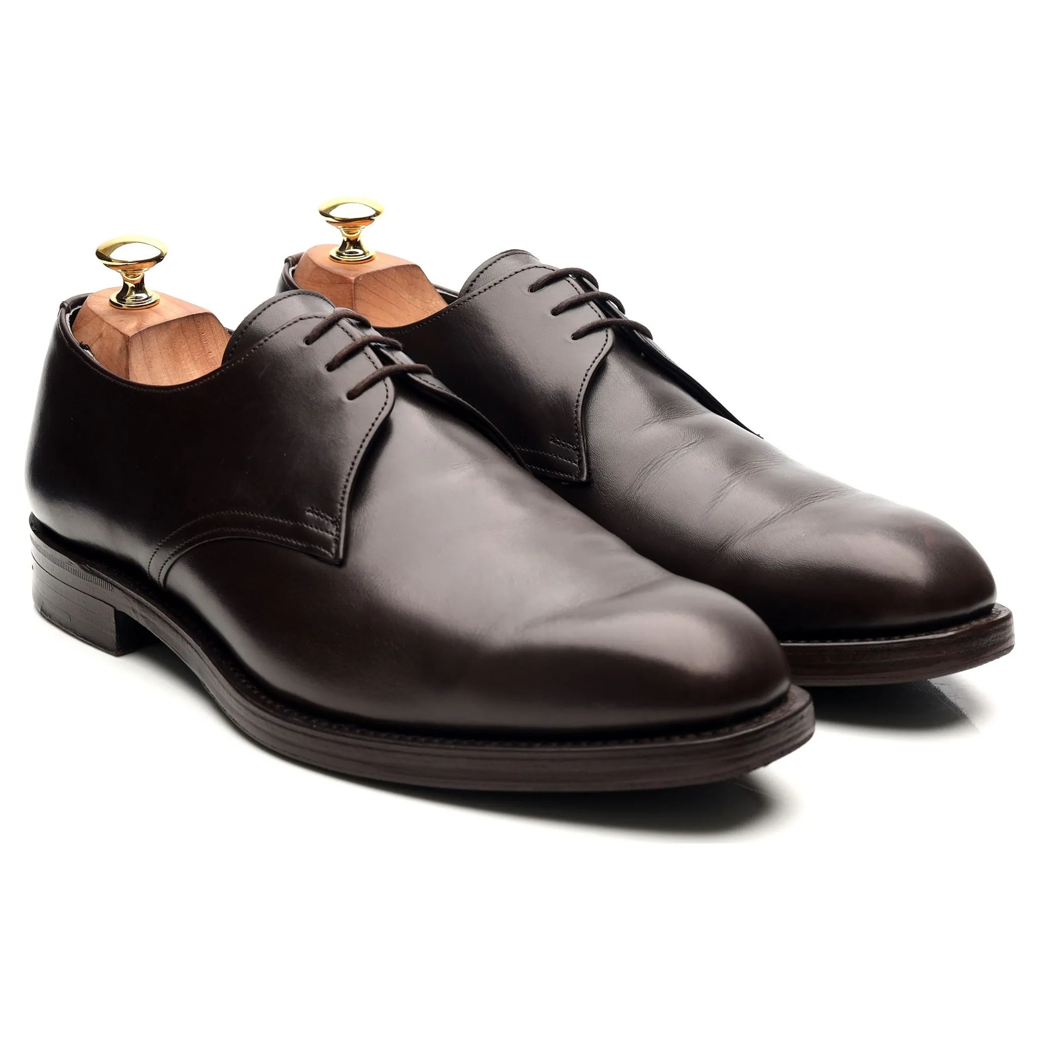 Dark Brown Leather Derby UK 10 F