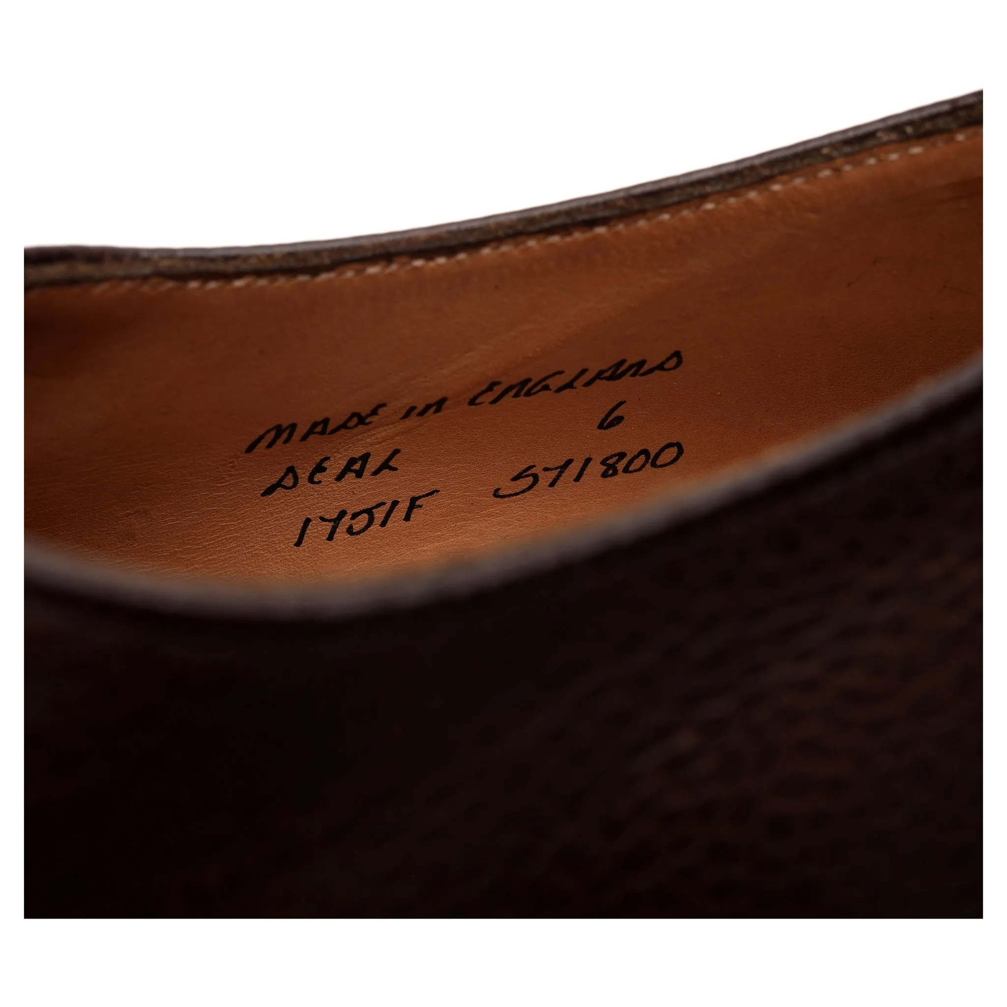 'Deal' Brown Leather Derby UK 6 F