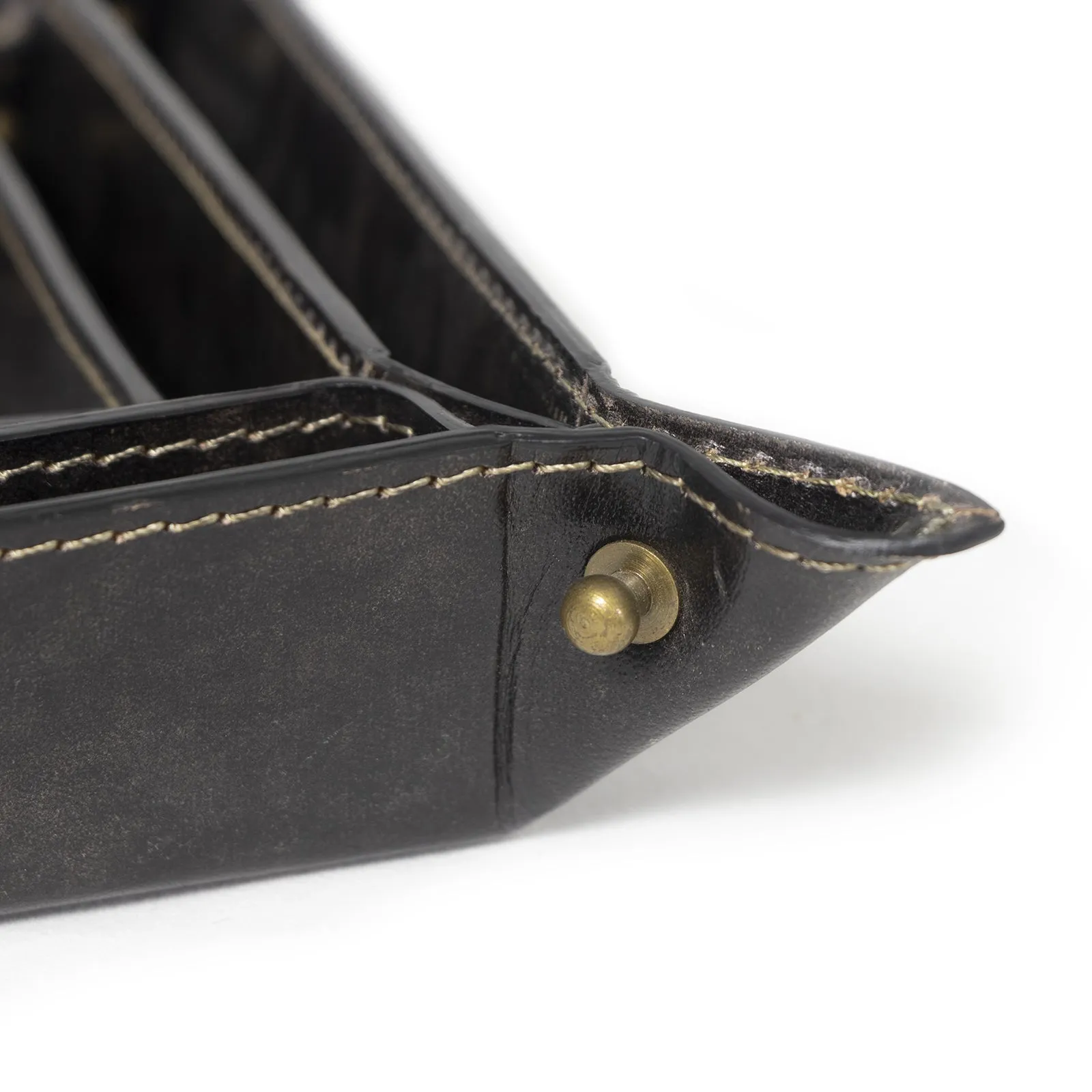 Derby Leather Tray Set (Black)