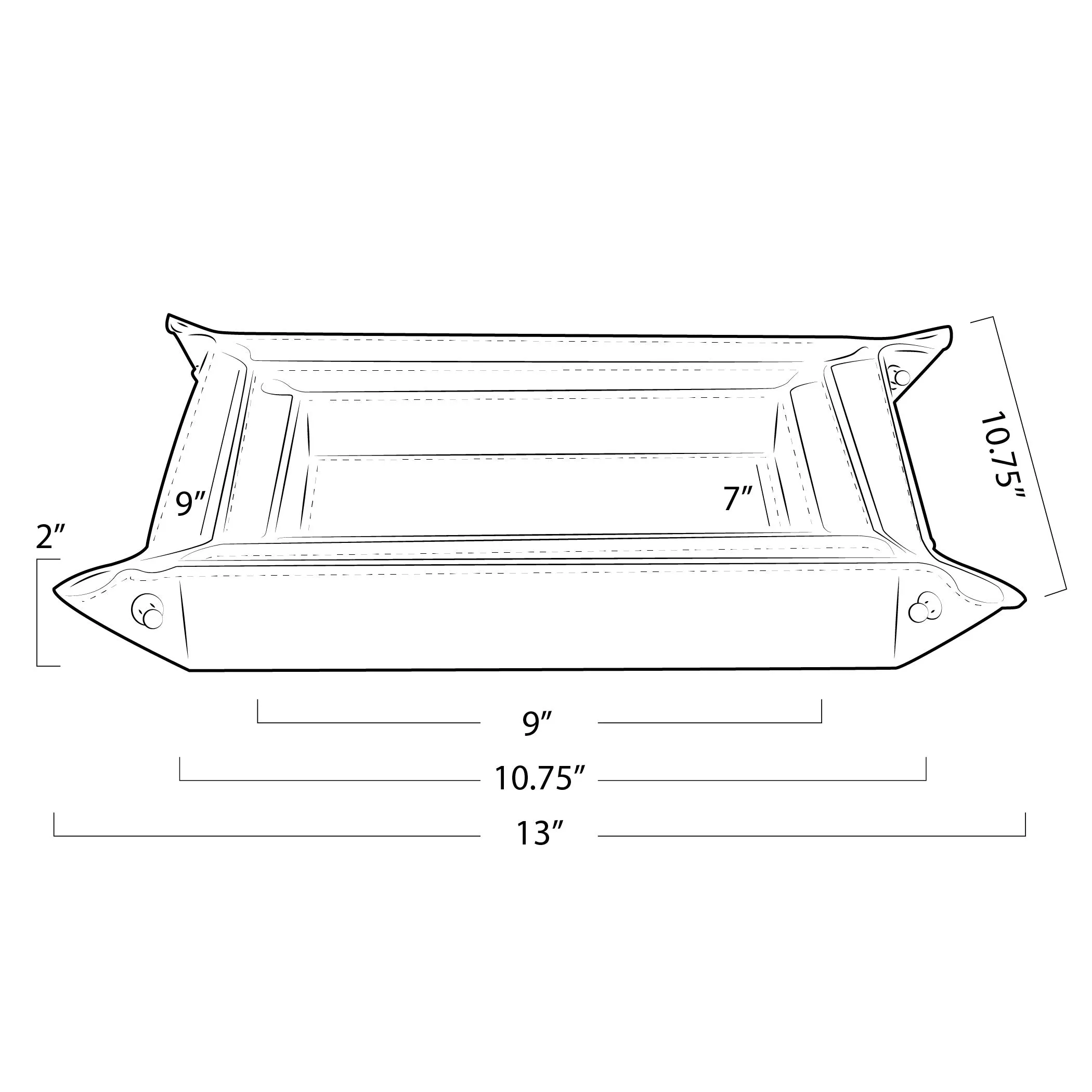 Derby Leather Tray Set (Black)