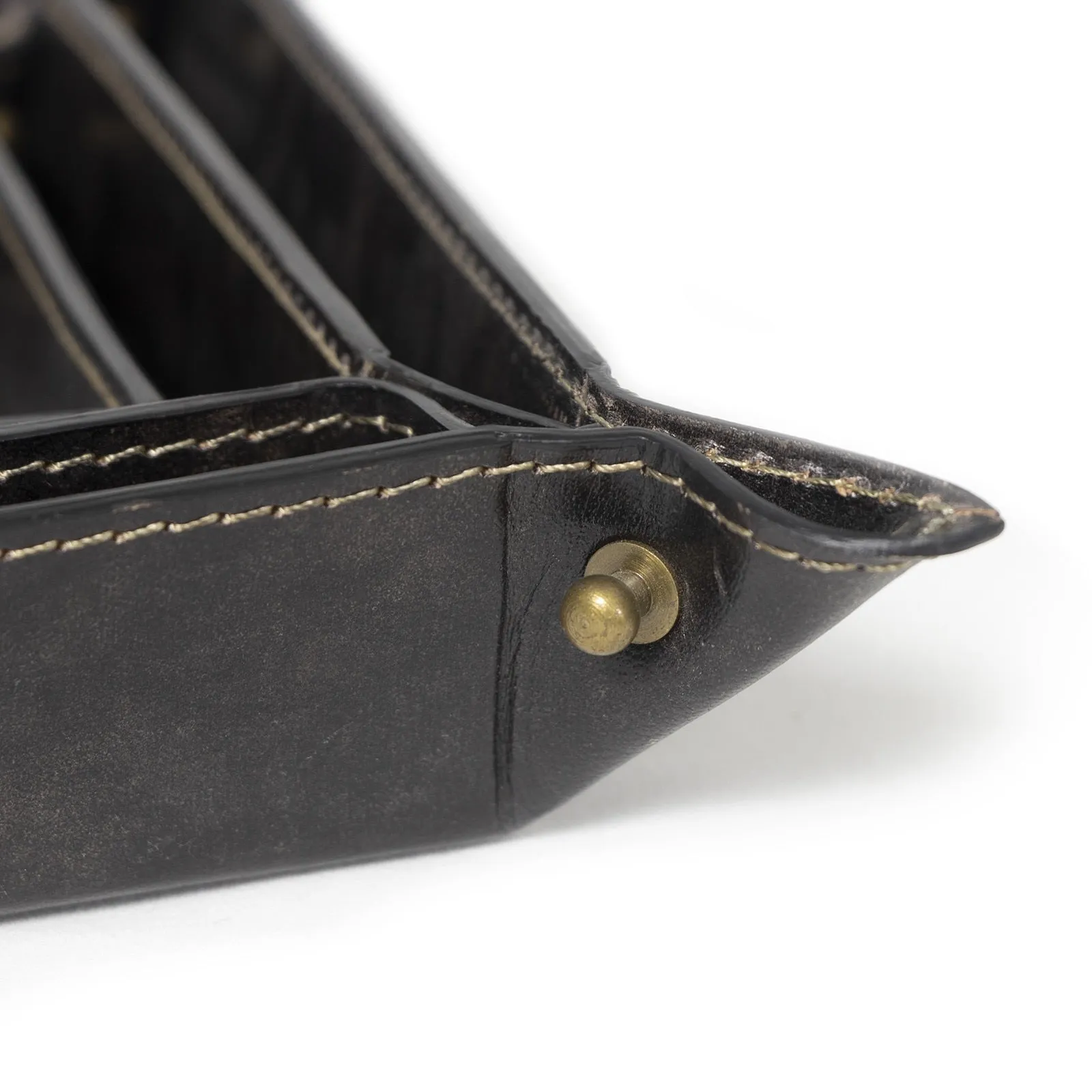 Derby Leather Tray Set (Black)