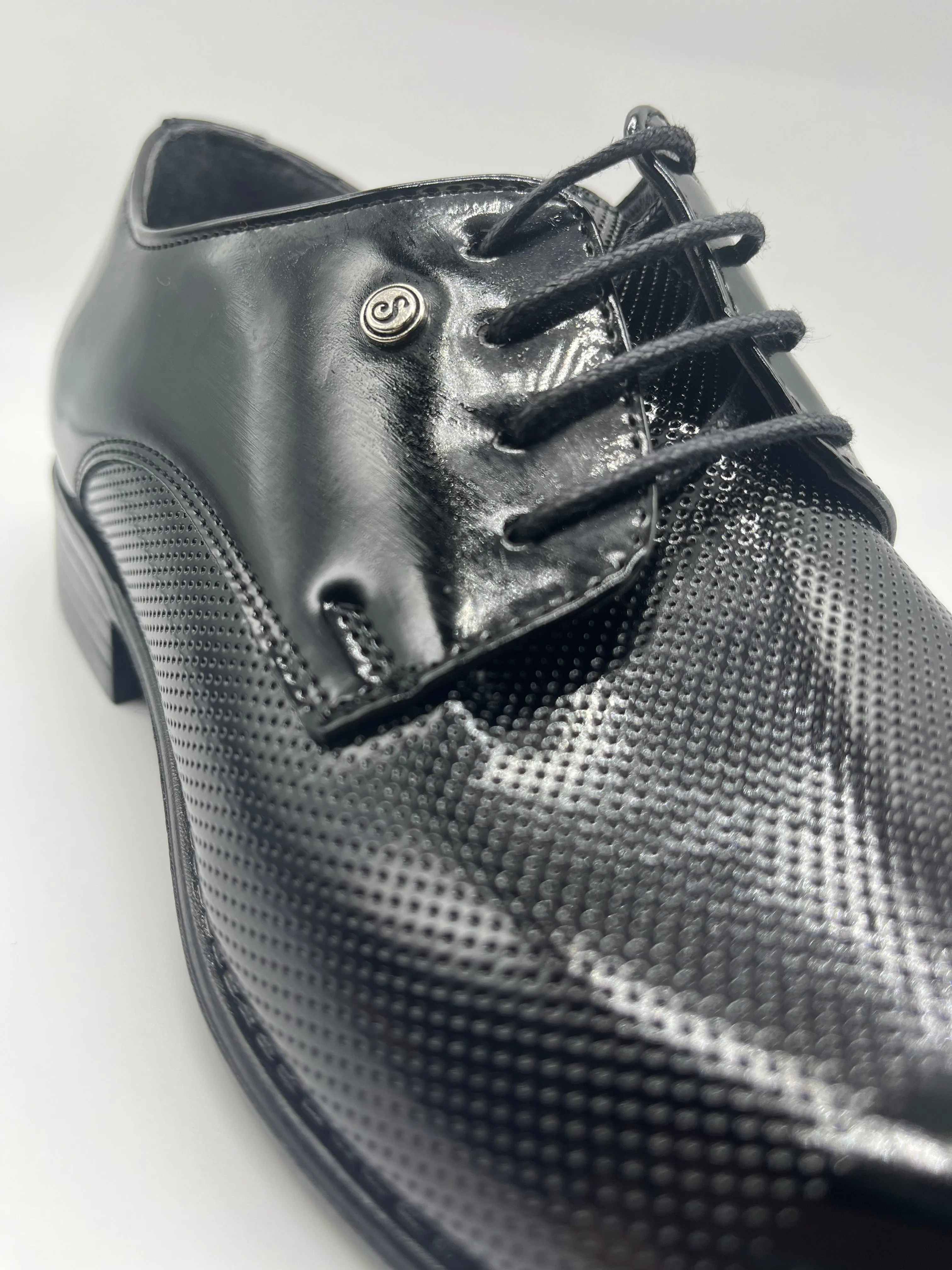 Derby Patent Leather Lace Shoe - Black 02