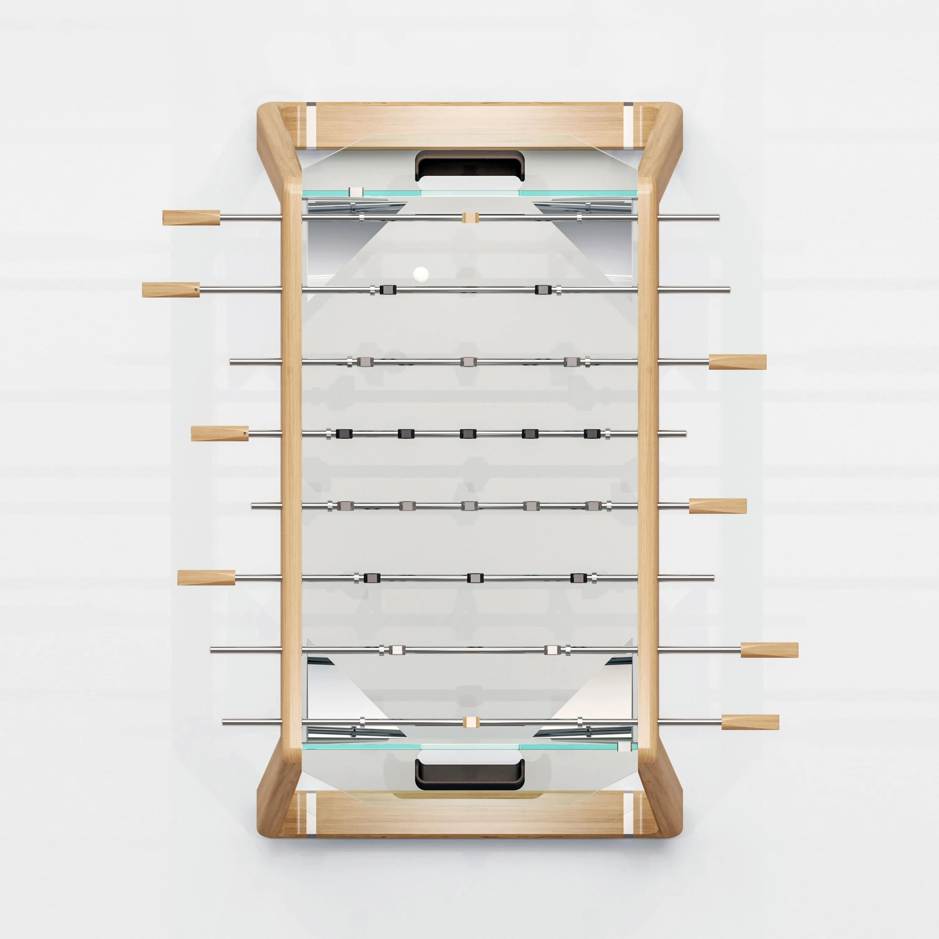 Derby Wood Foosball Table With Natural Oak & Glass