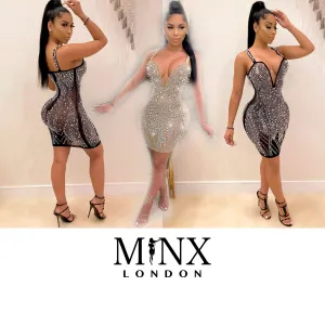 Diamond Dress | Rhinestone Dress | Dress with Diamonds | Party Dress