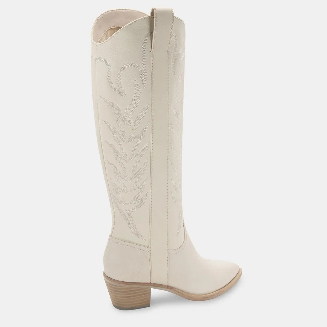 Dolce Vita Solei Embossed Boot-white