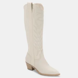 Dolce Vita Solei Embossed Boot-white
