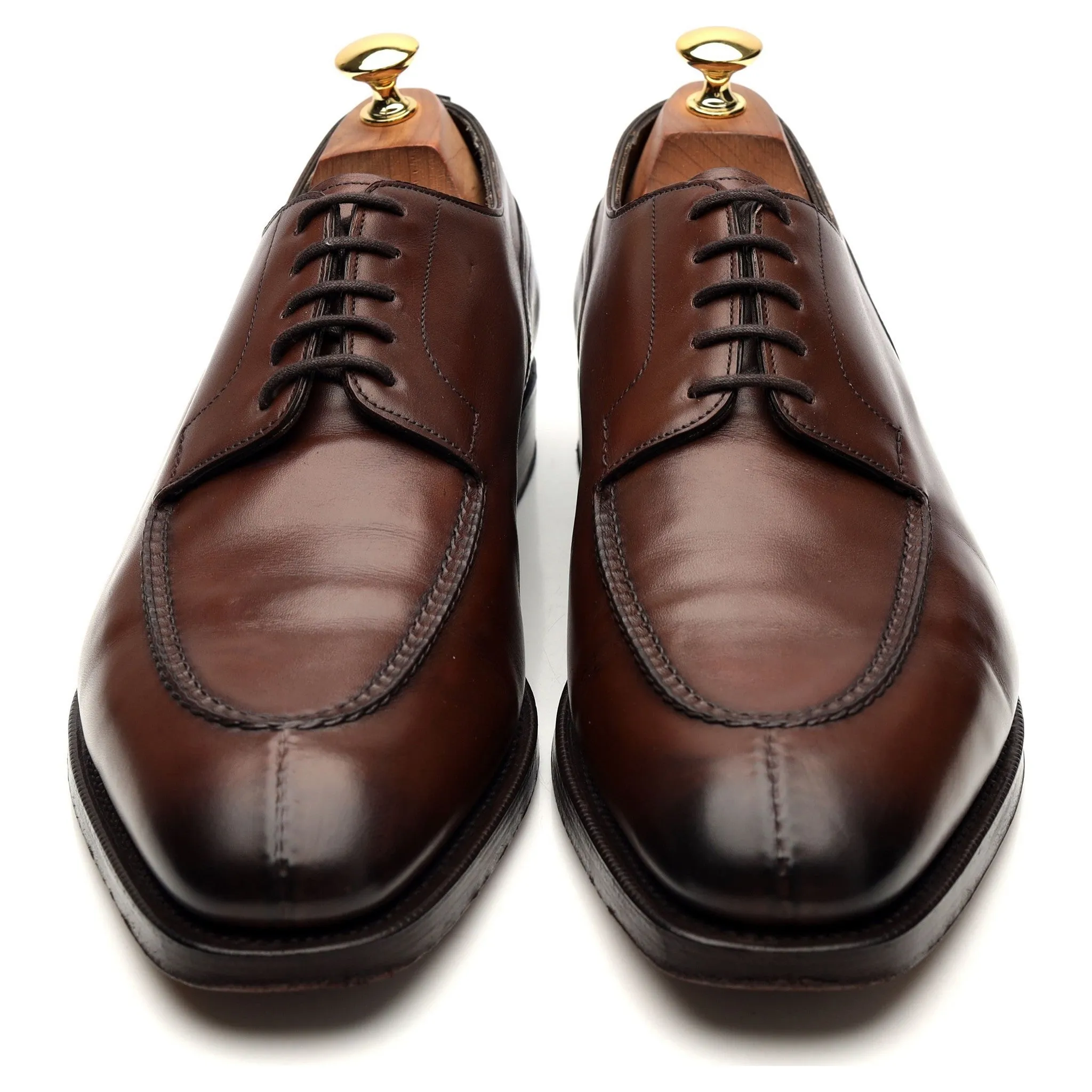 'Dover' Brown Leather Split Toe Derby UK 10 E