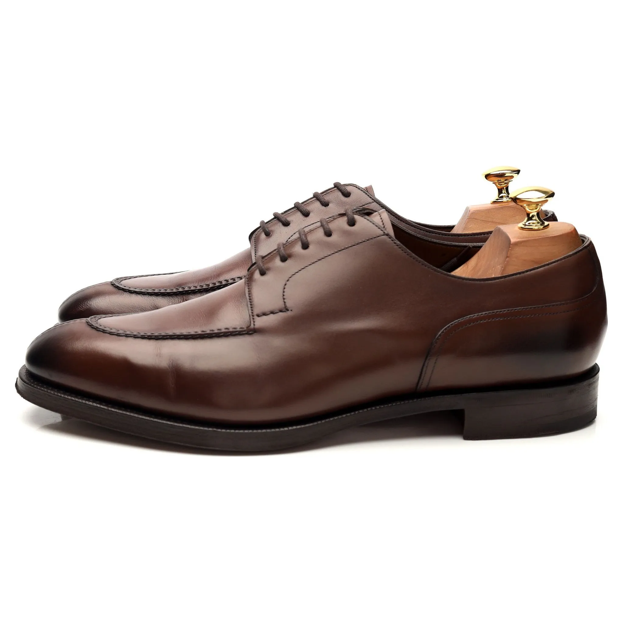 'Dover' Brown Leather Split Toe Derby UK 10 E