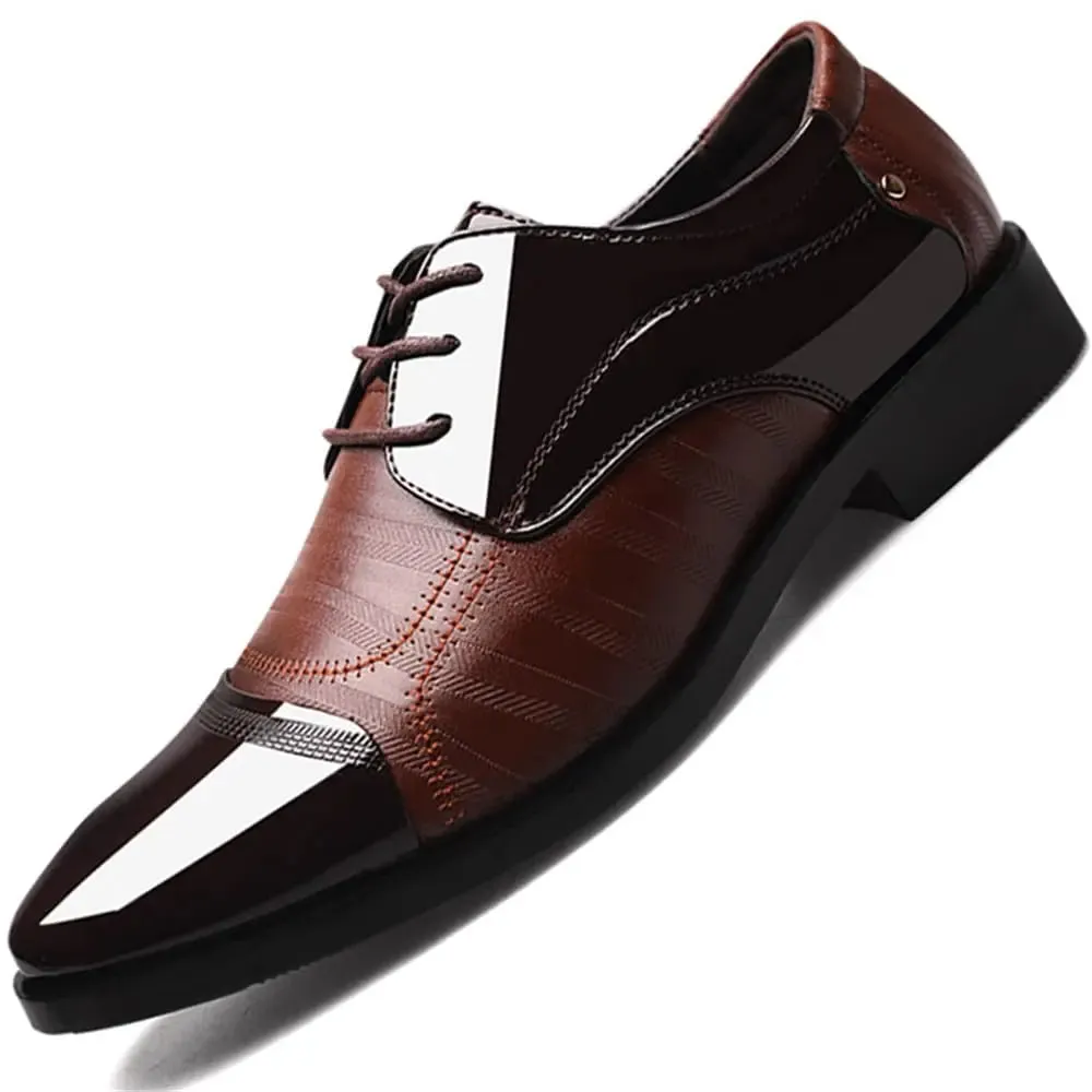 Dress Shoes – Business Oxfords Patent Leather Dress Shoes, Classic Loafers, Formal Derby Shoes for Men