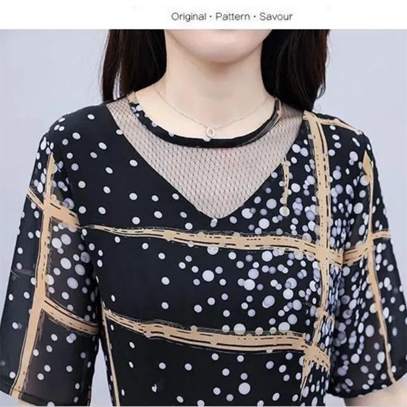 Dresses Long Section Flesh-covering Women's Temperament Printing High Waist Slim Plus Size Skirt