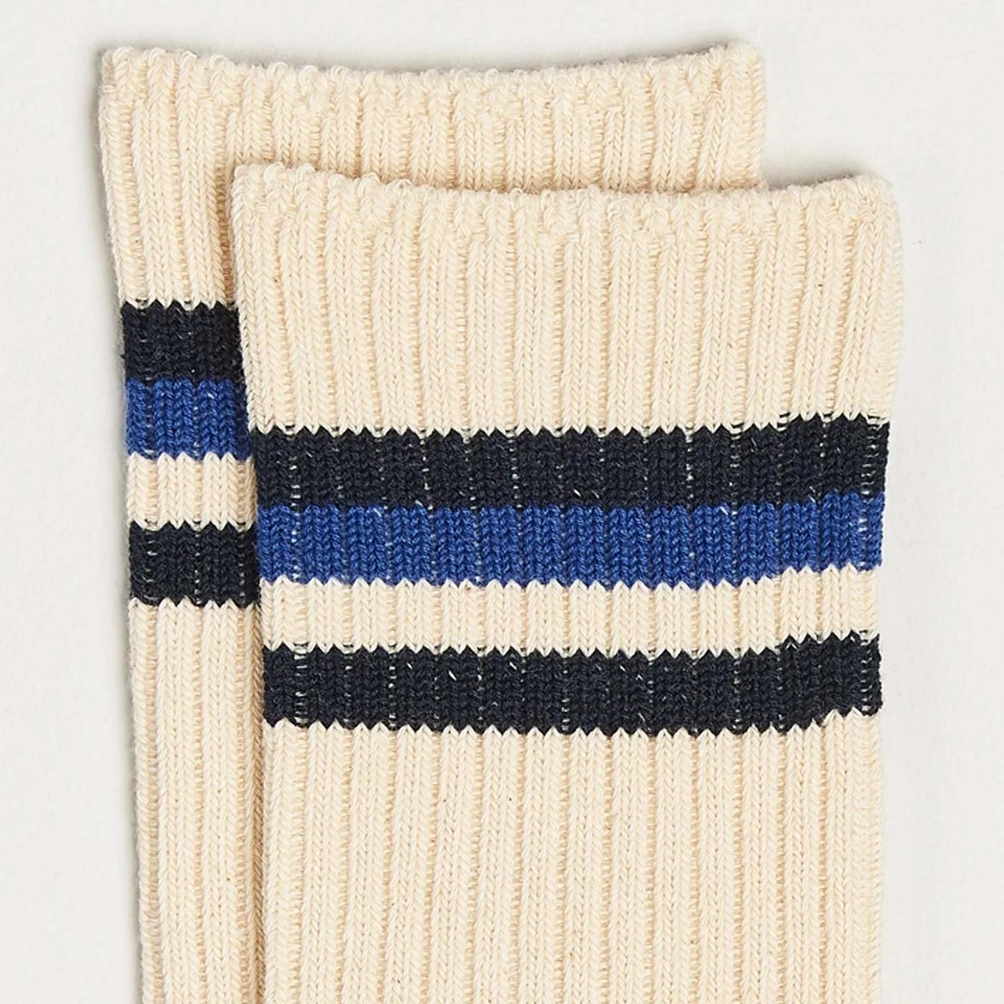 Ecru Blue Vintage Ivy Cotton Socks