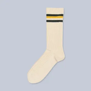 Ecru Yellow Vintage Ivy Cotton Socks