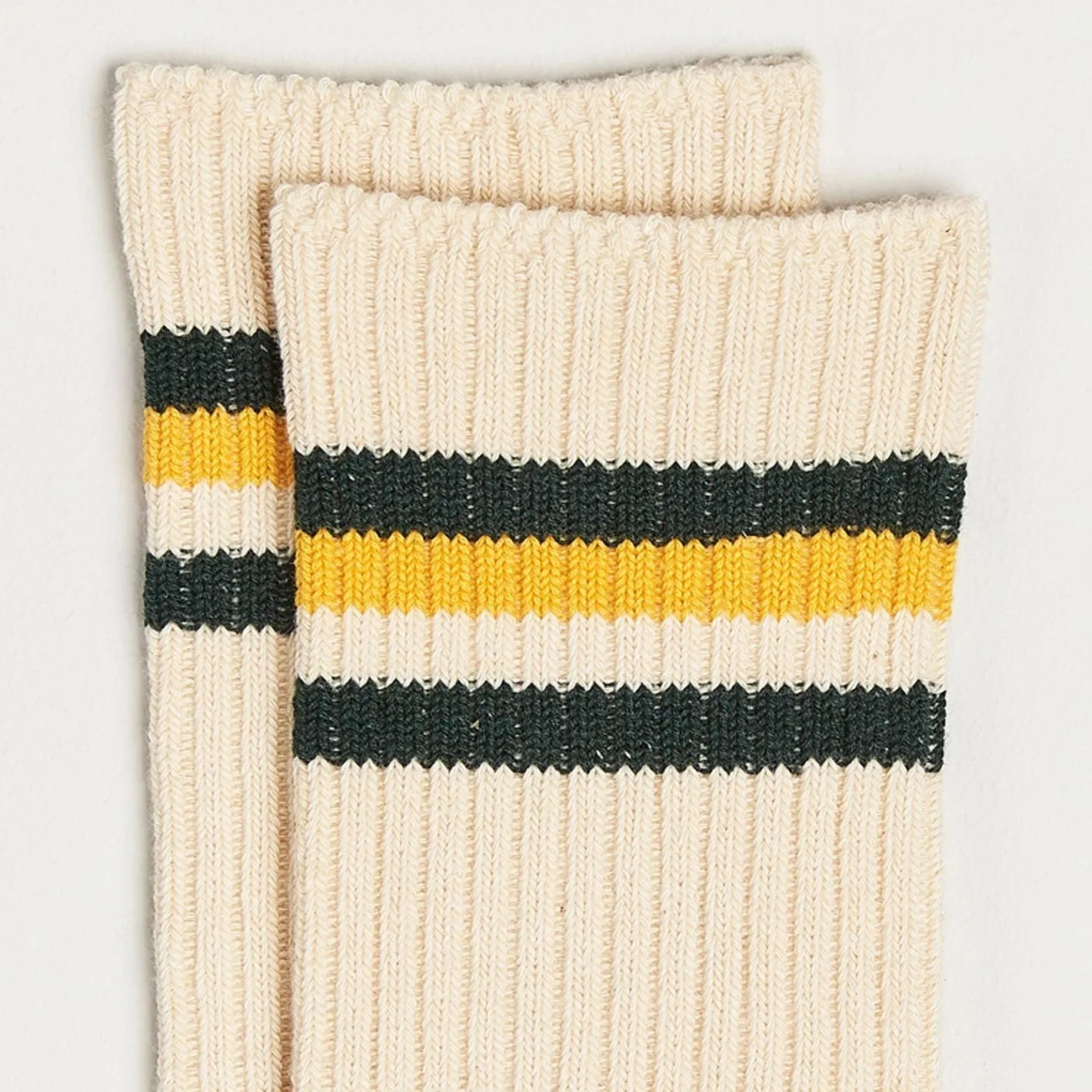 Ecru Yellow Vintage Ivy Cotton Socks
