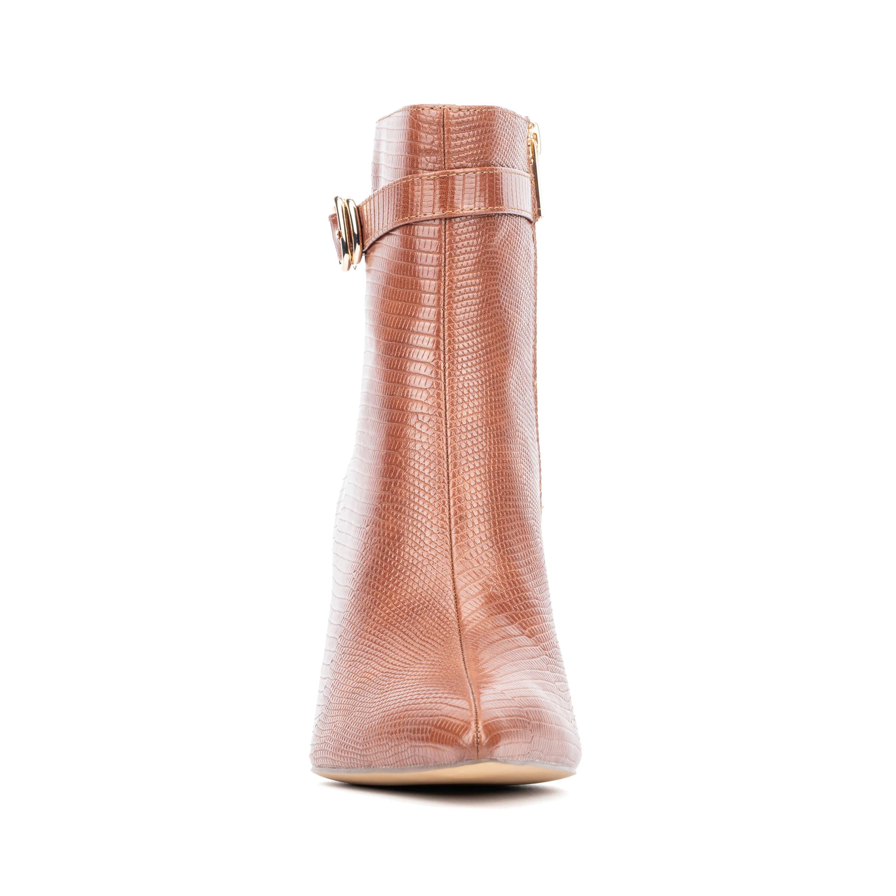 Edena Lizard Embossed Pointy Ankle Boots