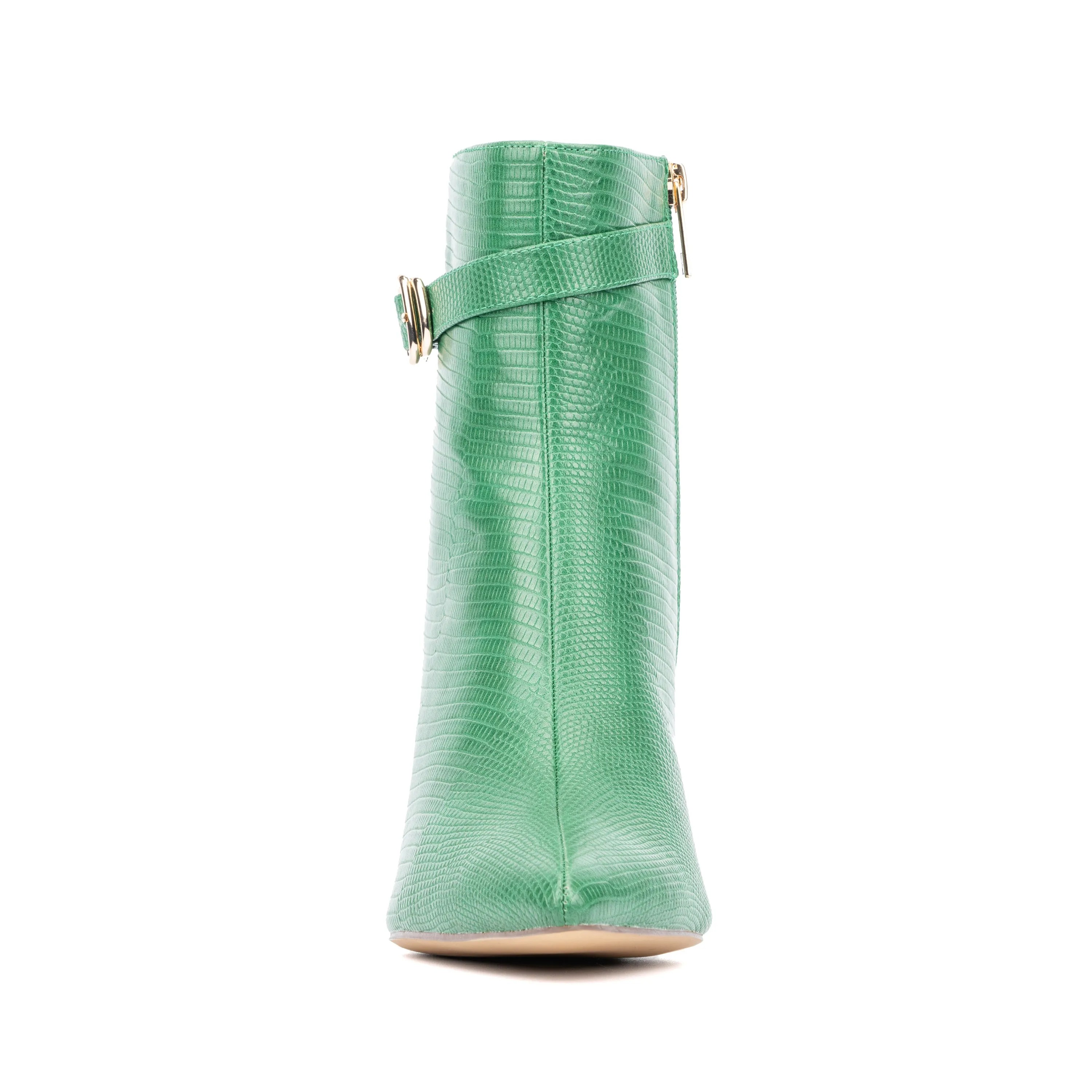 Edena Lizard Embossed Pointy Ankle Boots