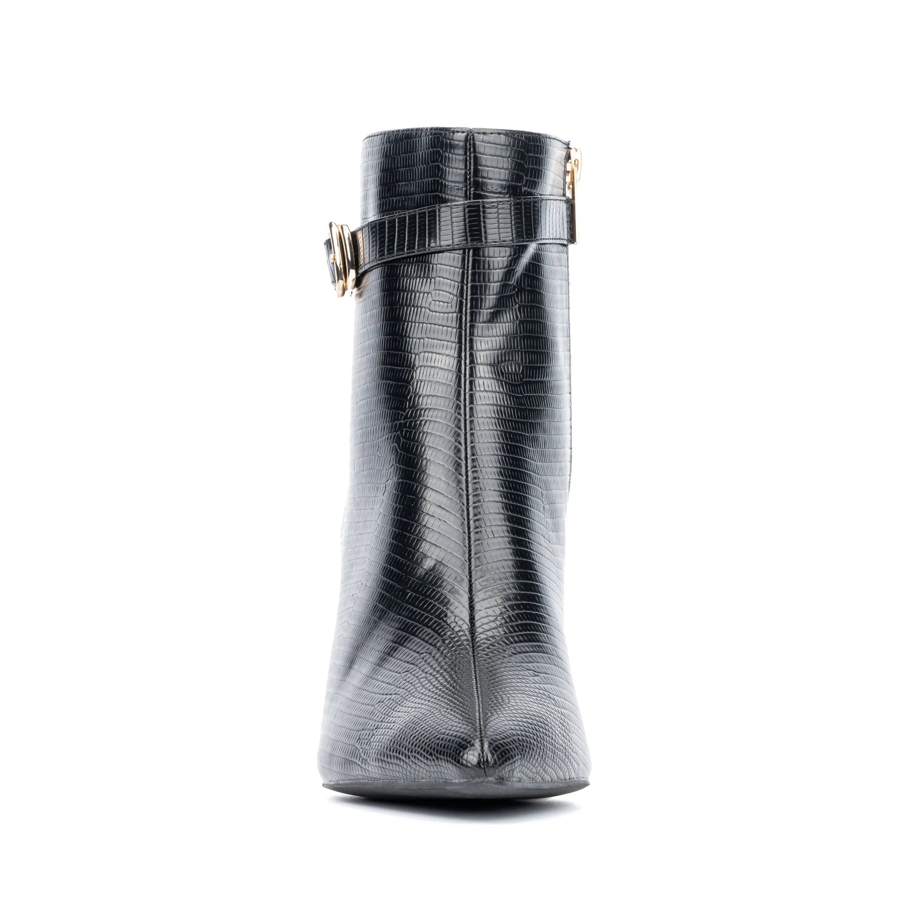 Edena Lizard Embossed Pointy Ankle Boots