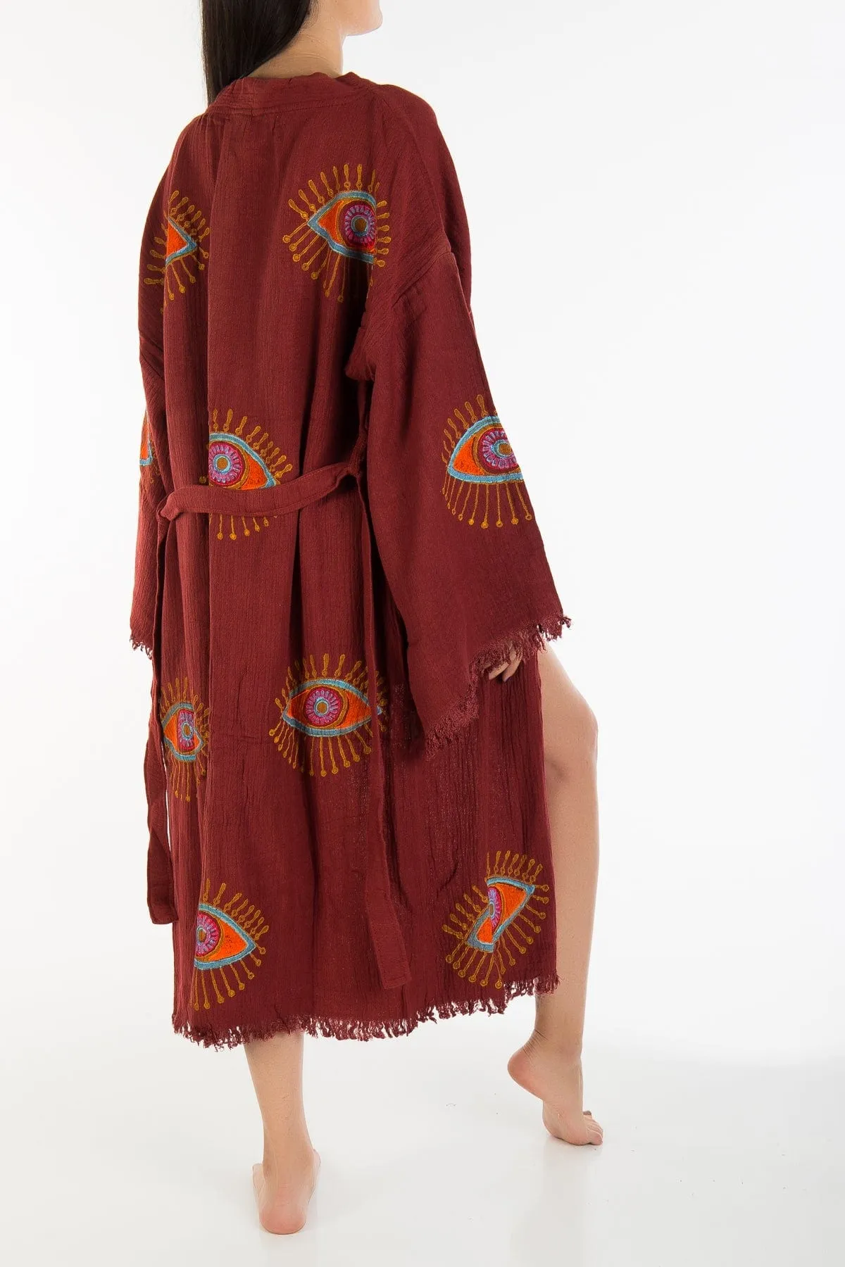 Elara Handmade Cotton Kimono | Beige