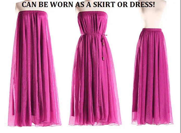 Elegant Chiffon Maxi Skirt