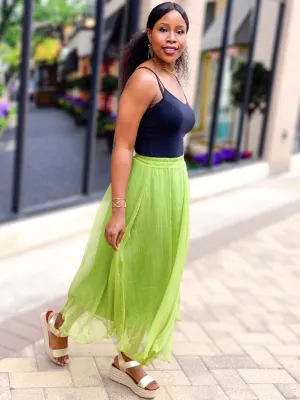 Elegant Chiffon Maxi Skirt