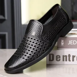 Eleganto Sommer Herren Ledersandalen