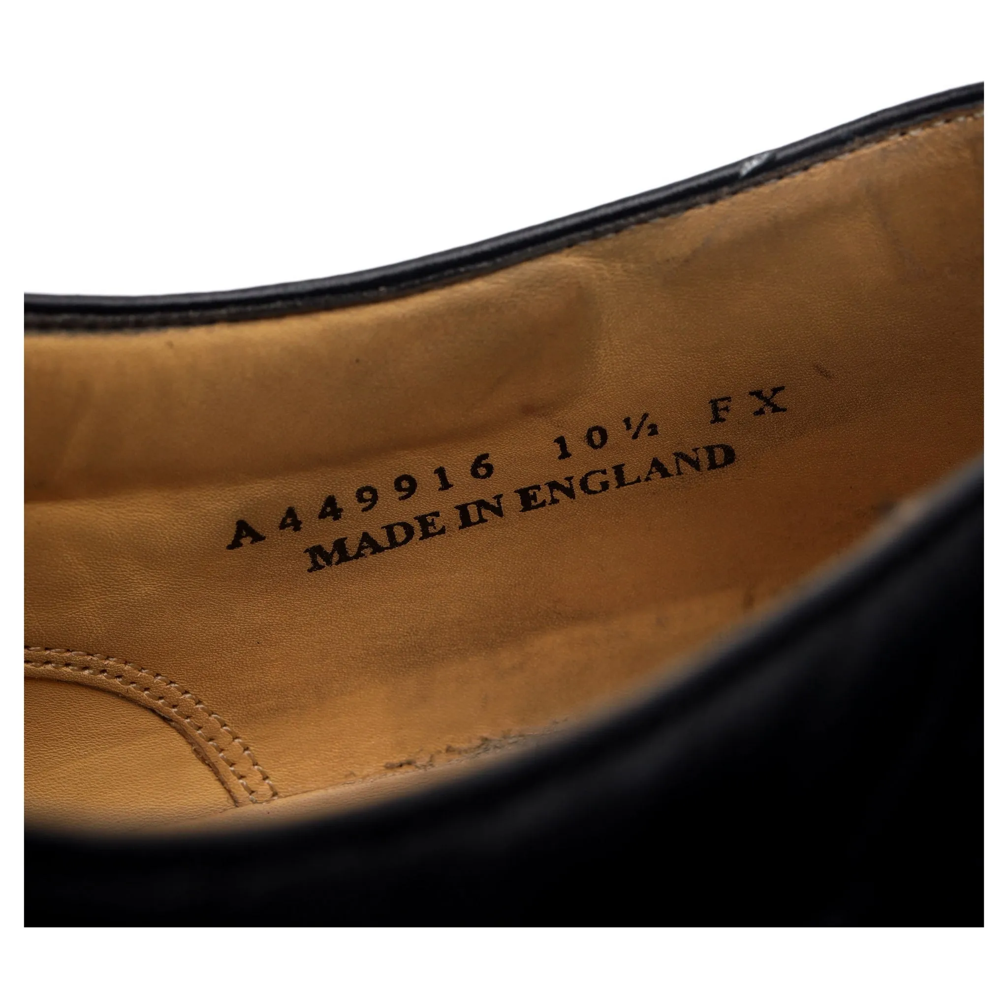 'Ellon' Black Leather Derby UK 10.5 FX