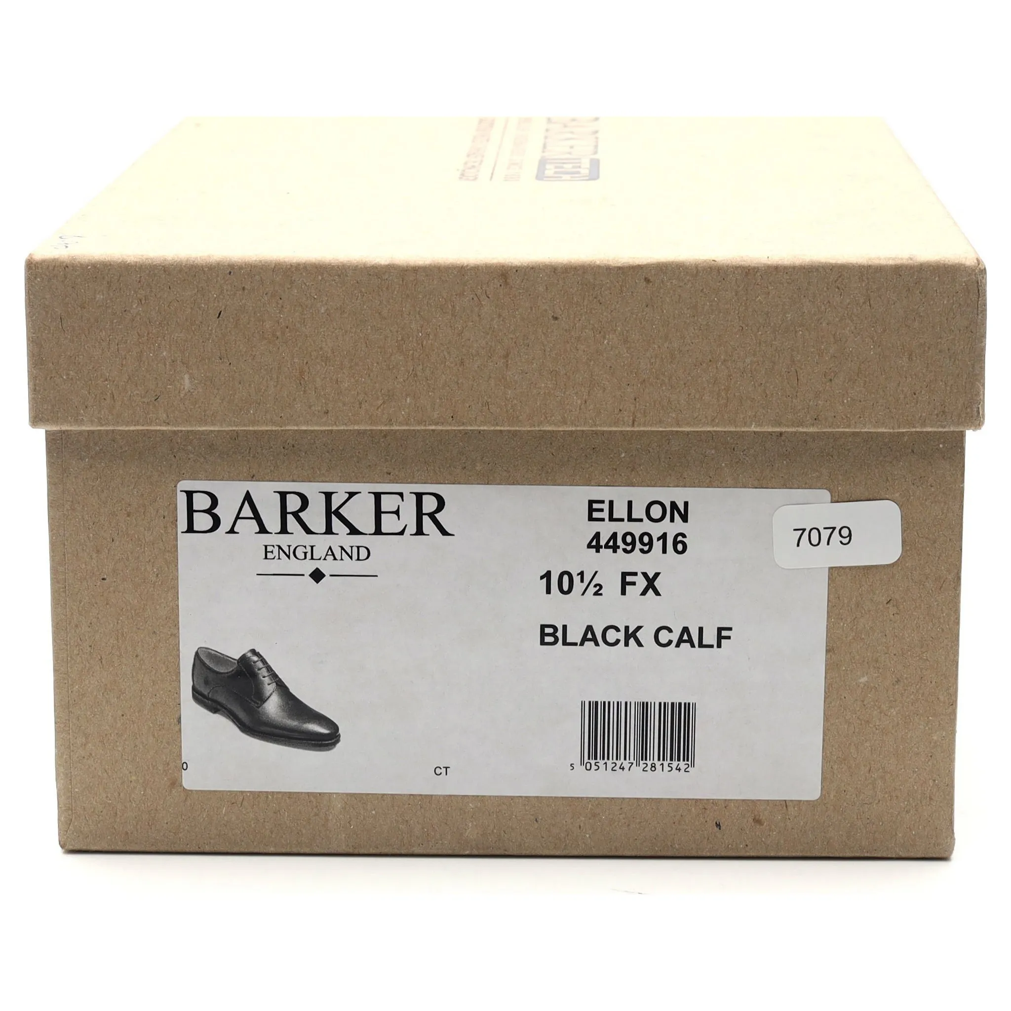 'Ellon' Black Leather Derby UK 10.5 FX