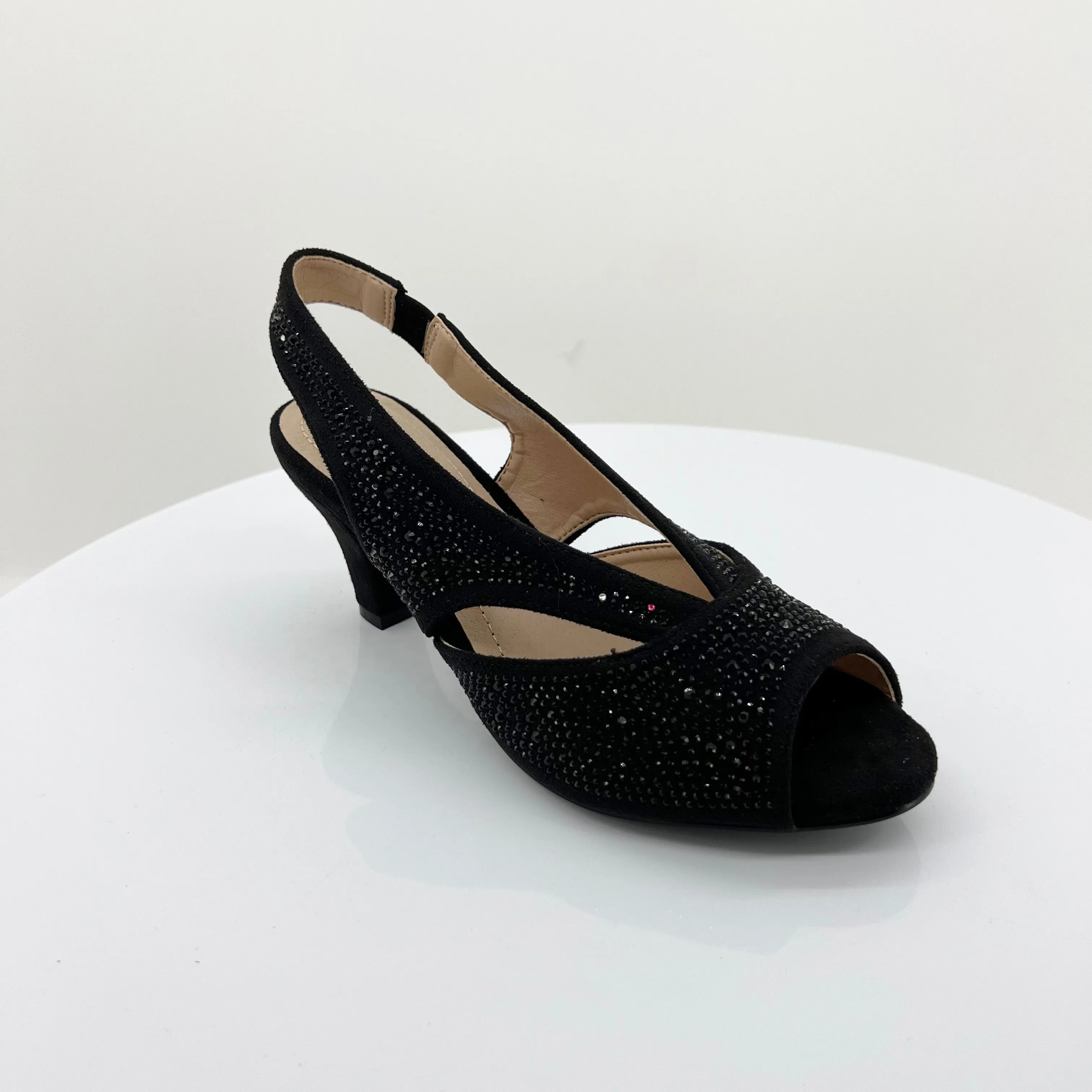 Emily Shimmer Heel - Black Micro - C3
