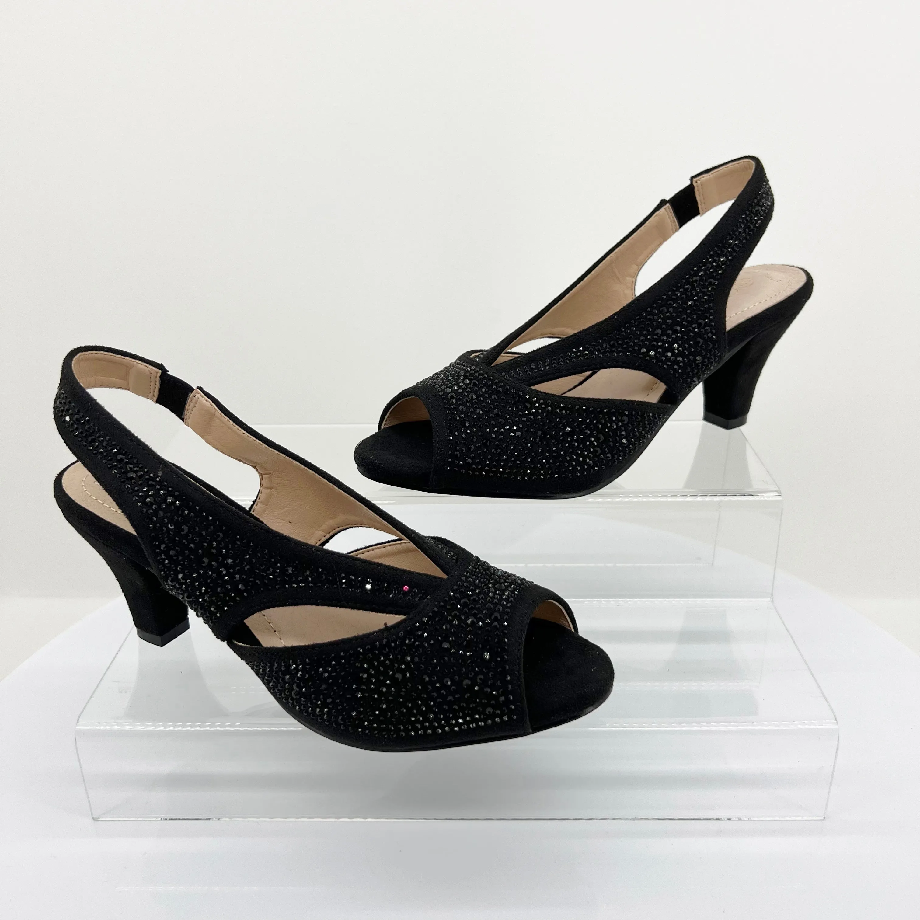 Emily Shimmer Heel - Black Micro - C3
