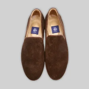 Espresso Suede Loafers