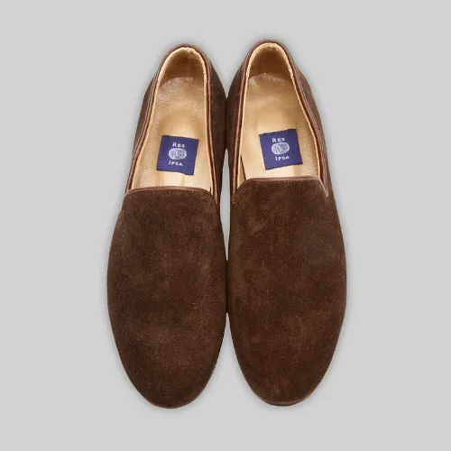 Espresso Suede Loafers
