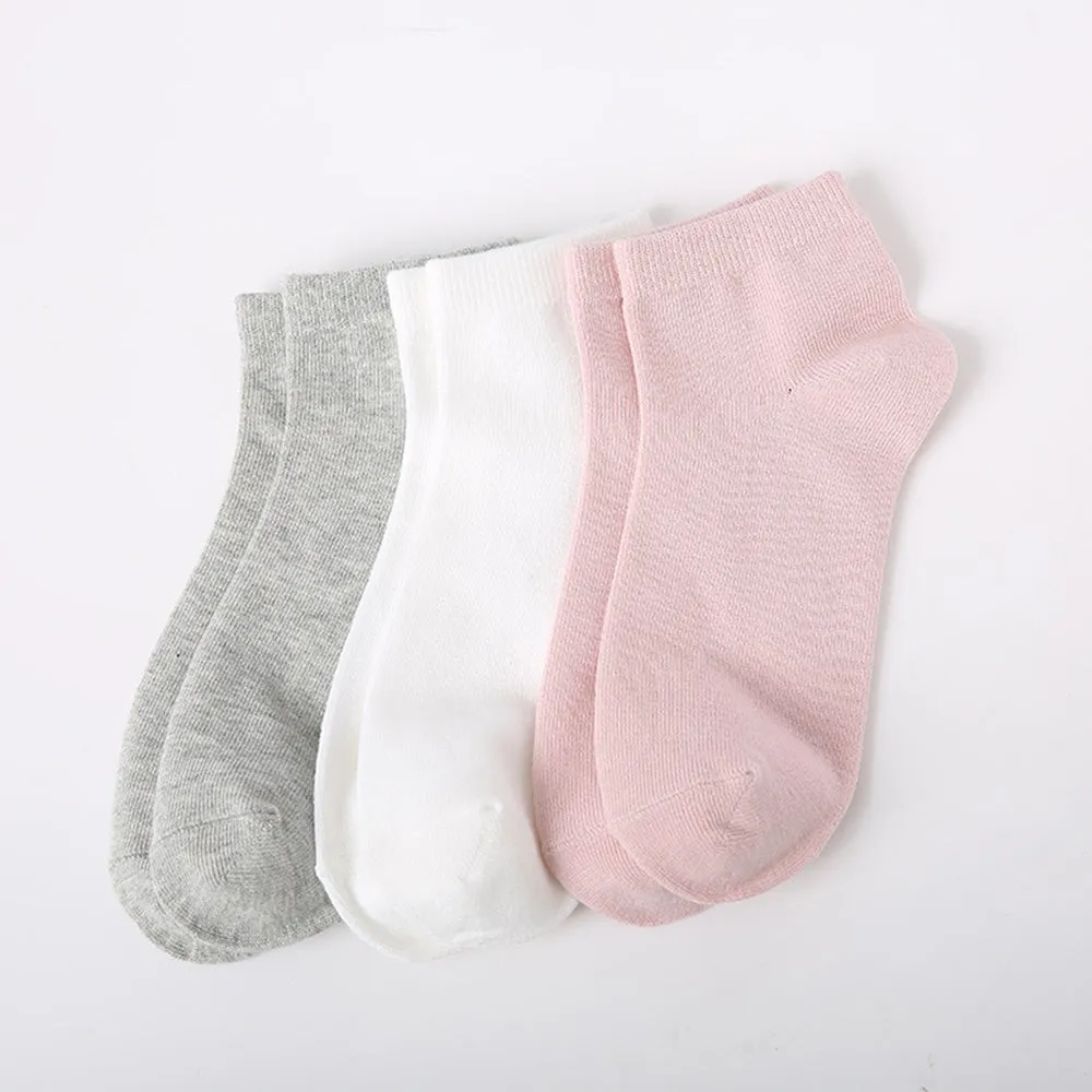 FaSoLa Japanese Style Short Cotton Socks for Women - White, 2 Pairs
