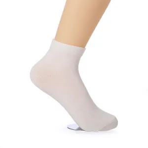 FaSoLa Japanese Style Short Cotton Socks for Women - White, 2 Pairs