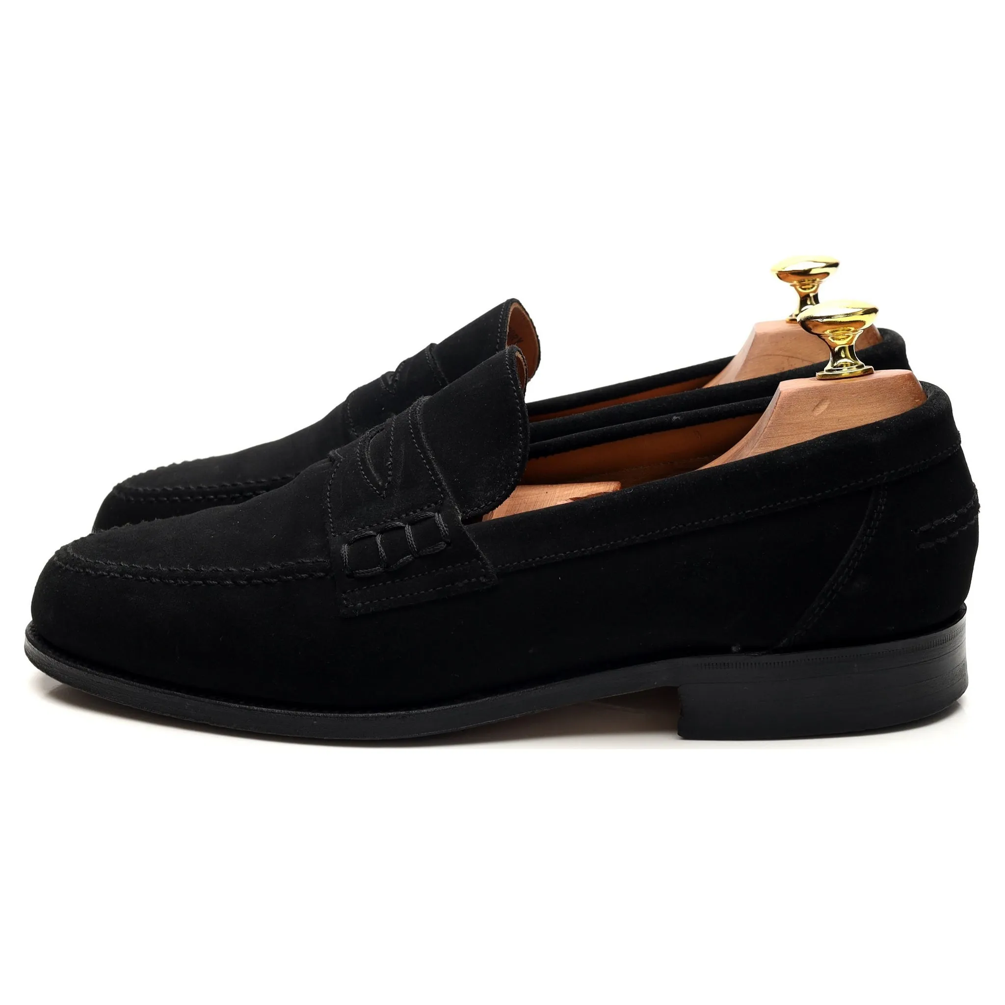 'Finsbury' Black Suede Loafers UK 8 EX