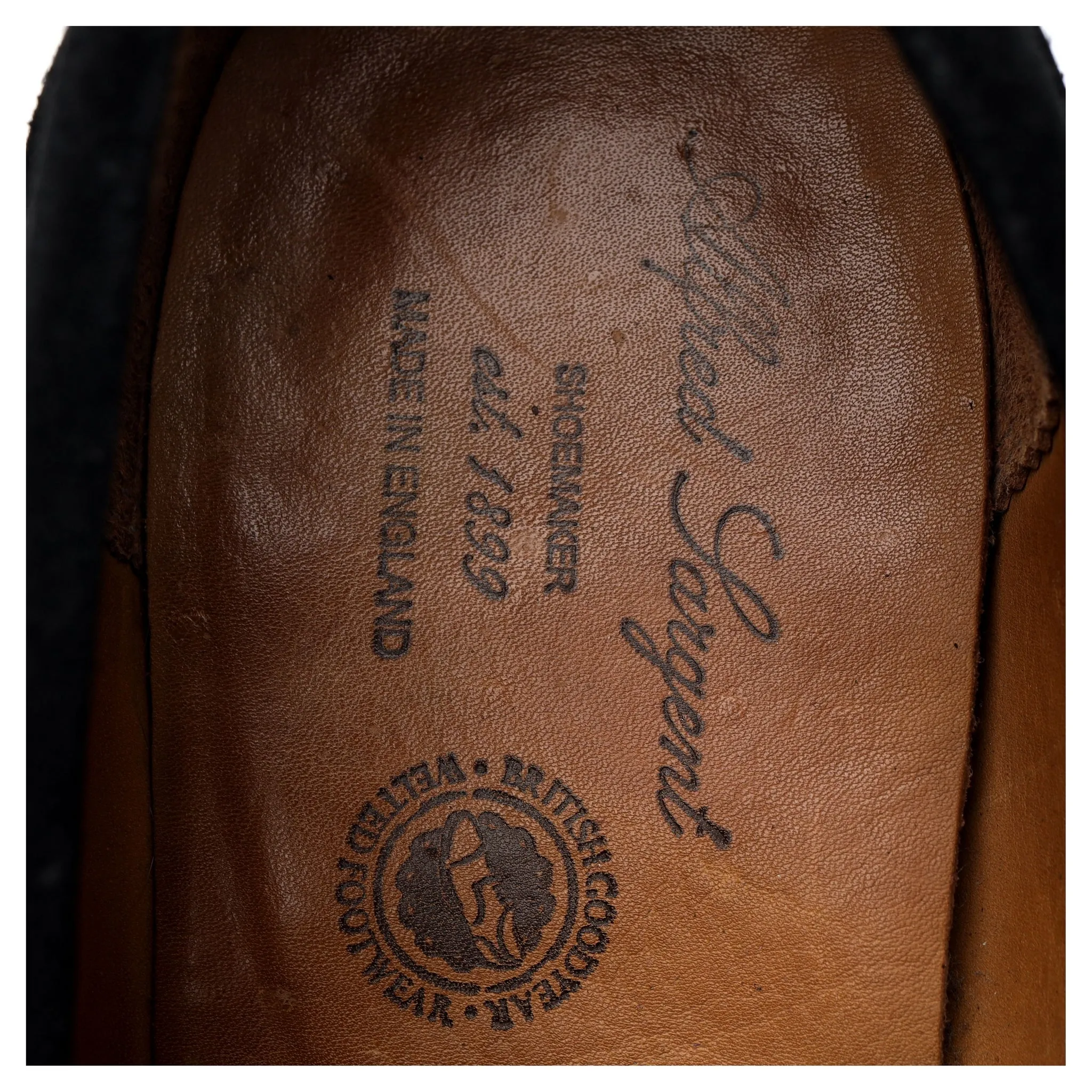 'Finsbury' Black Suede Loafers UK 8 EX