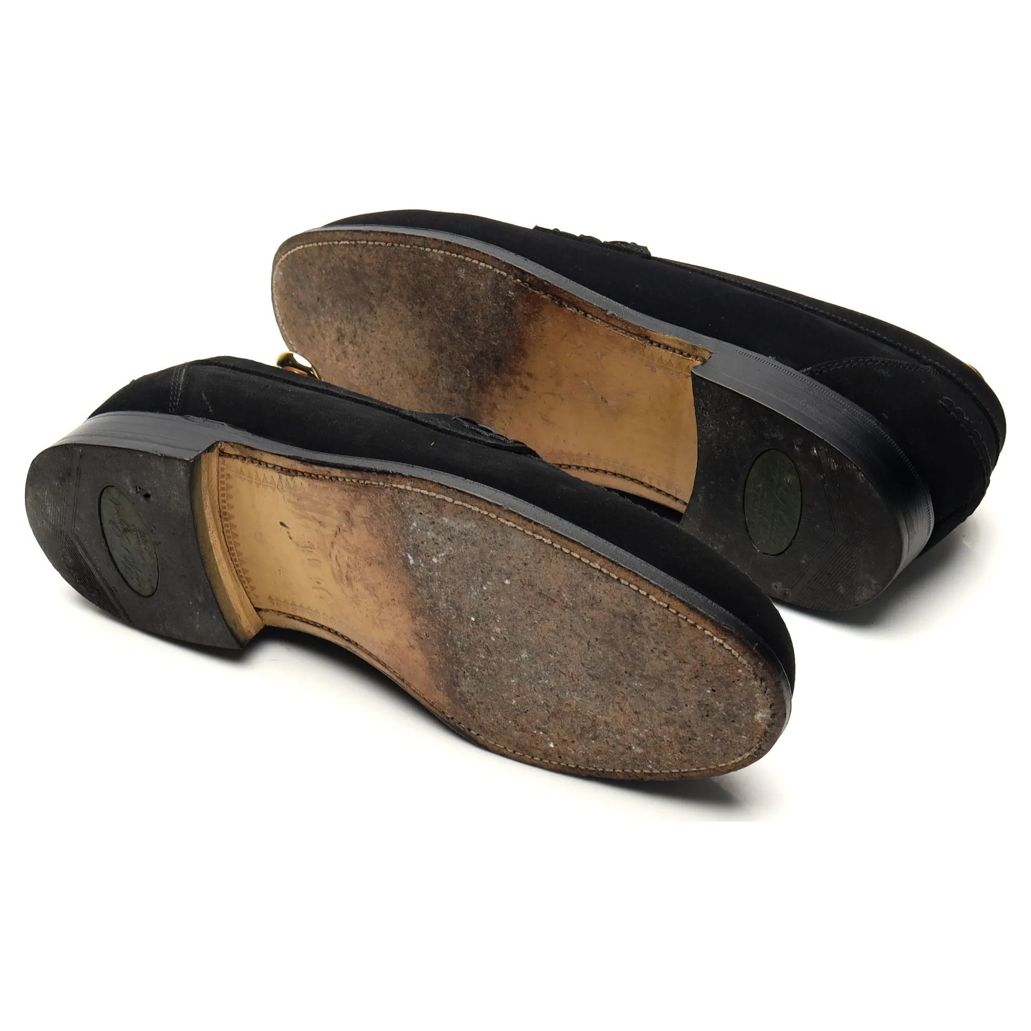 'Finsbury' Black Suede Loafers UK 8 EX