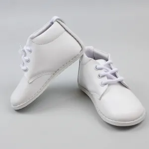 First Walker Shoes - Boys - Hard Sole White  Leather - Pex Dillon